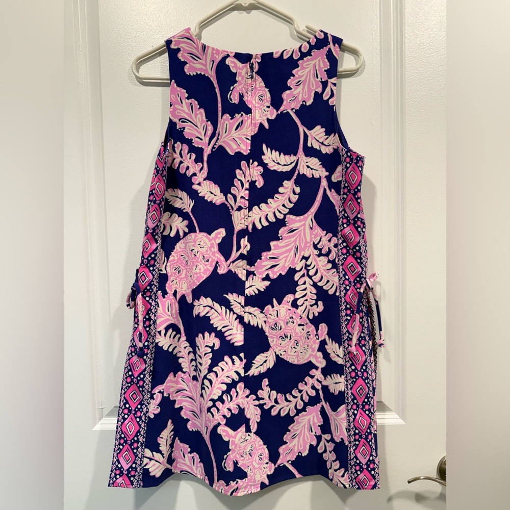 Lilly Pulitzer Donna What the Shell Pink and Blue Romper with Turtles NWT - Picture 3 of 6